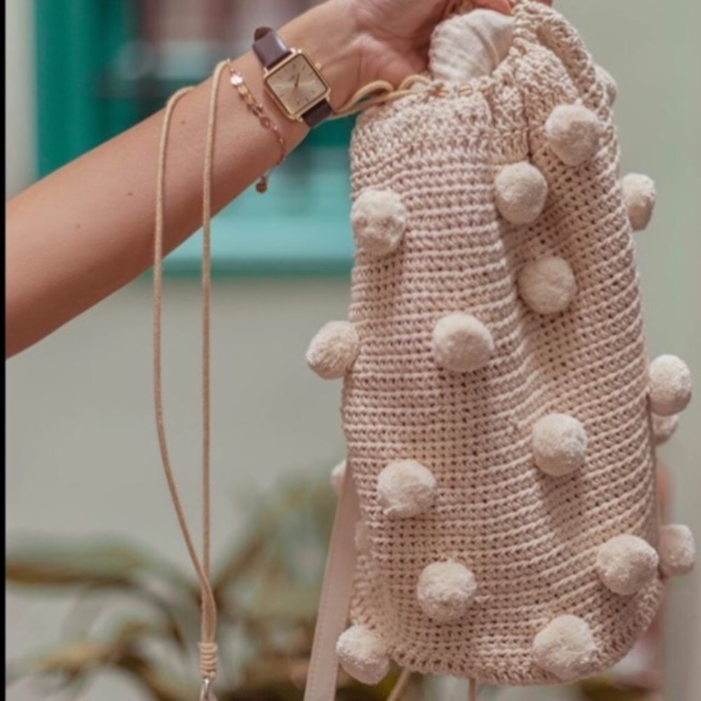 Zara handmade pompom backpack blogger fav - Picture 6 of 8